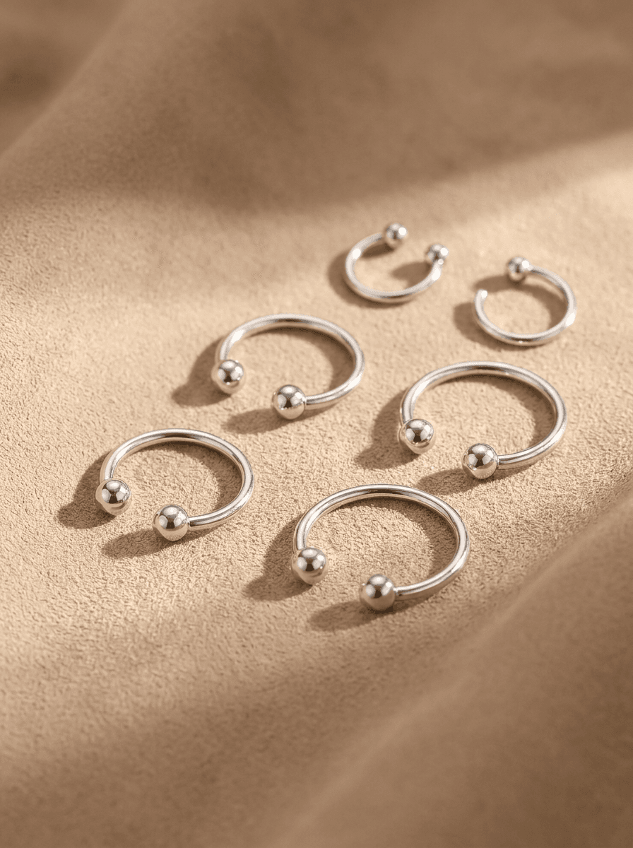 999 Silver Everyday Studs, earrings in  sensitive-ear friendly, view 4