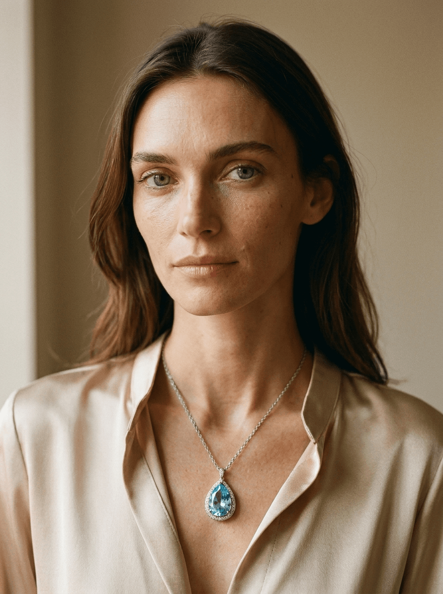 Blue Tears Pendant Necklace, necklaces in  everyday