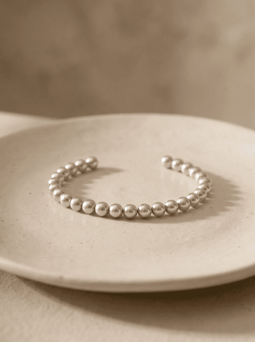 Grey Pearl Necklace, necklaces in Grey pearls, fine metal chain, view 3