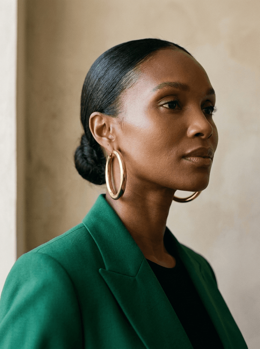 Heritage Large Hoops, earrings in Polished metal