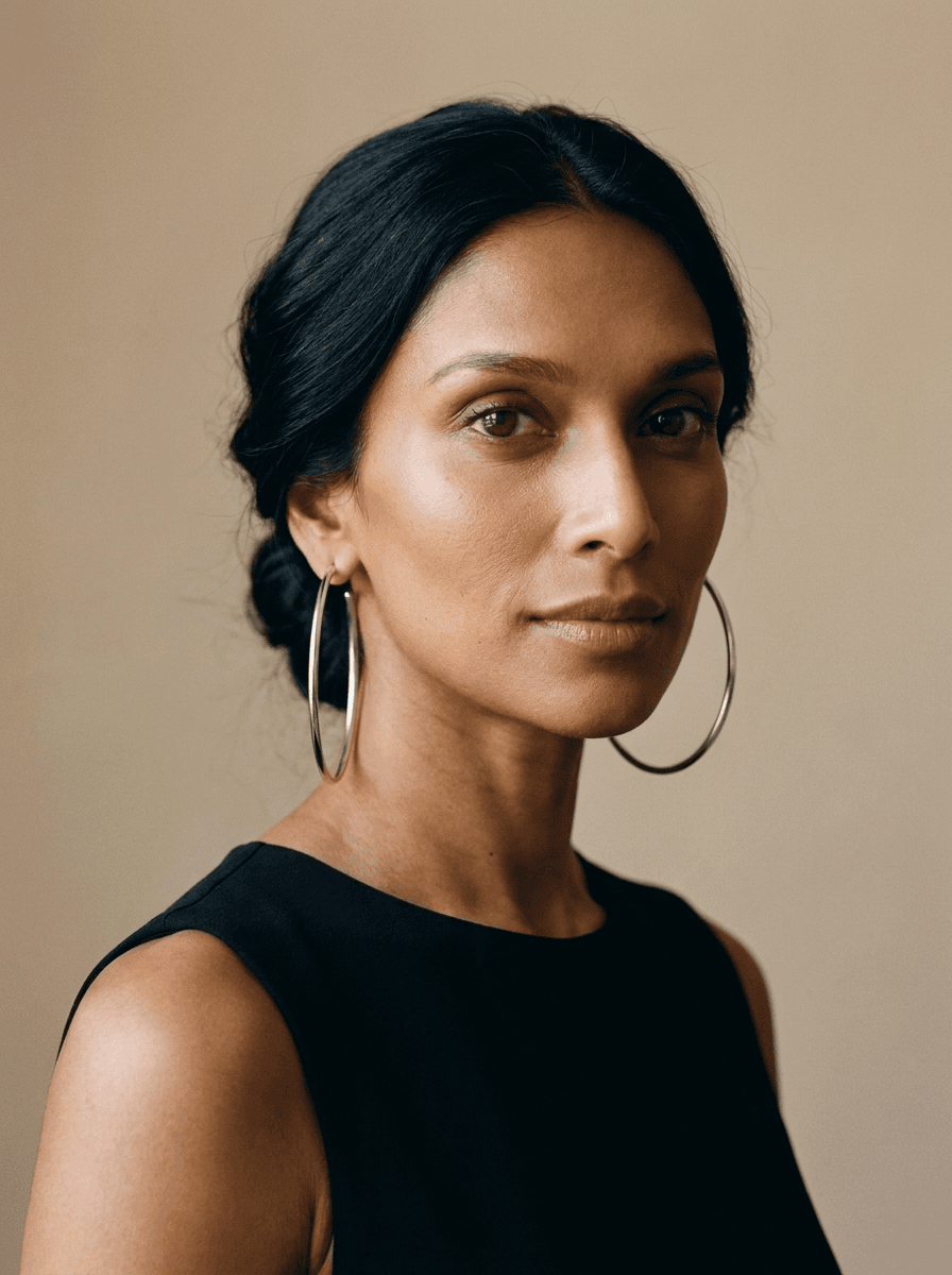 Large Plain Hoops, earrings in metal