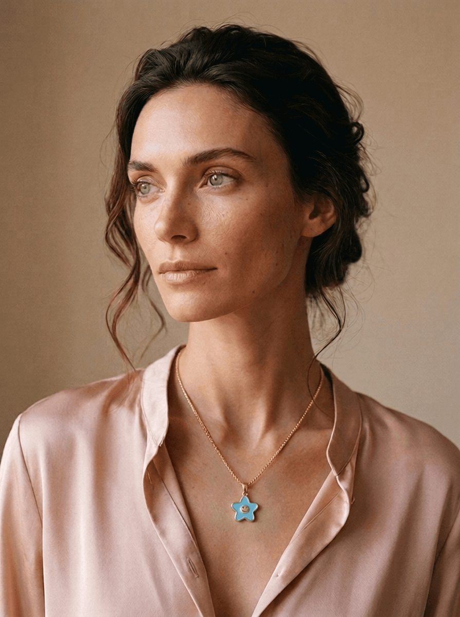 Blossom Charm Necklace, necklaces in zircon letter pendant, gold-tone chain