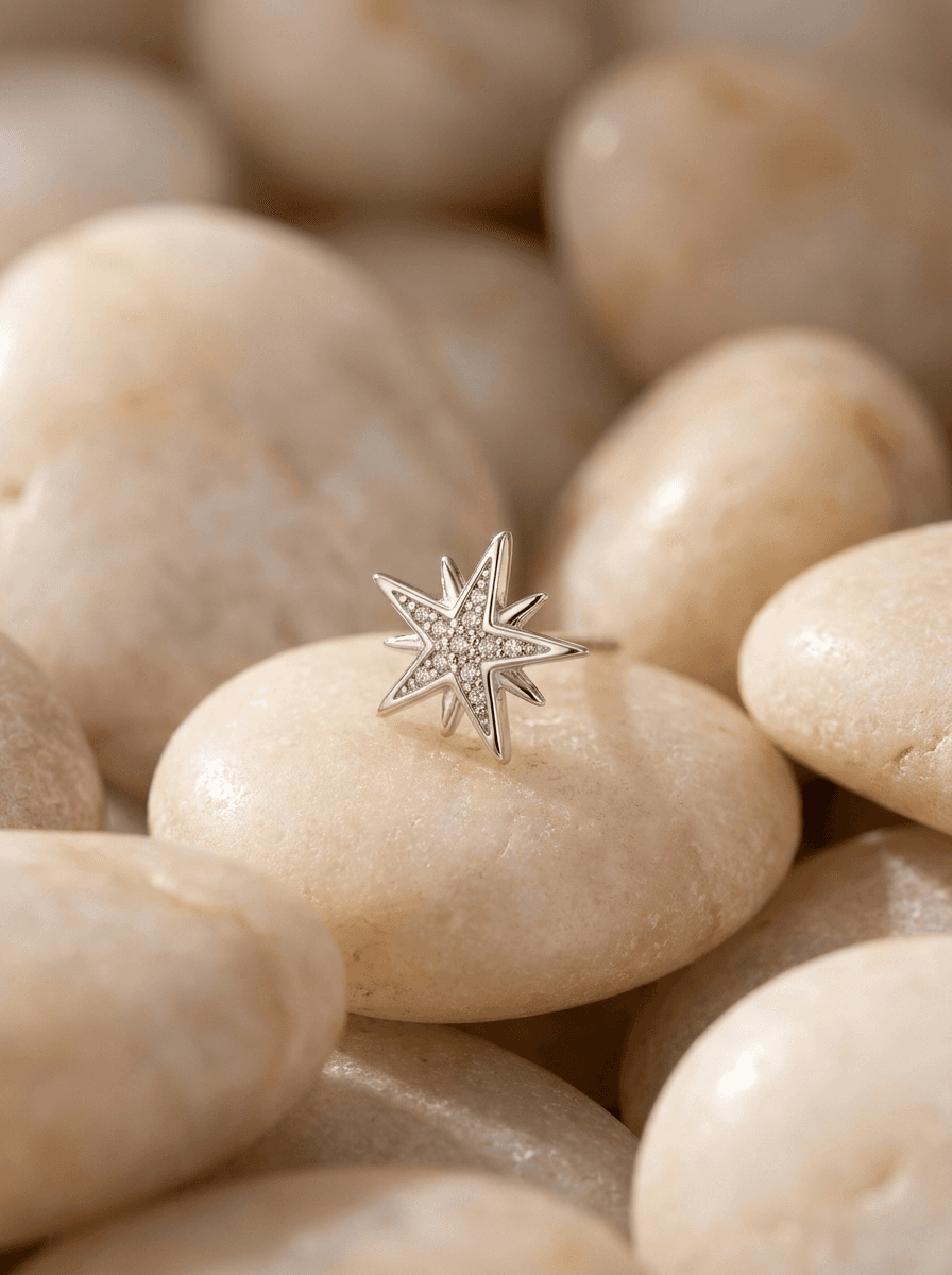 Mini Starfish Studs, earrings in  sleep-in, view 4