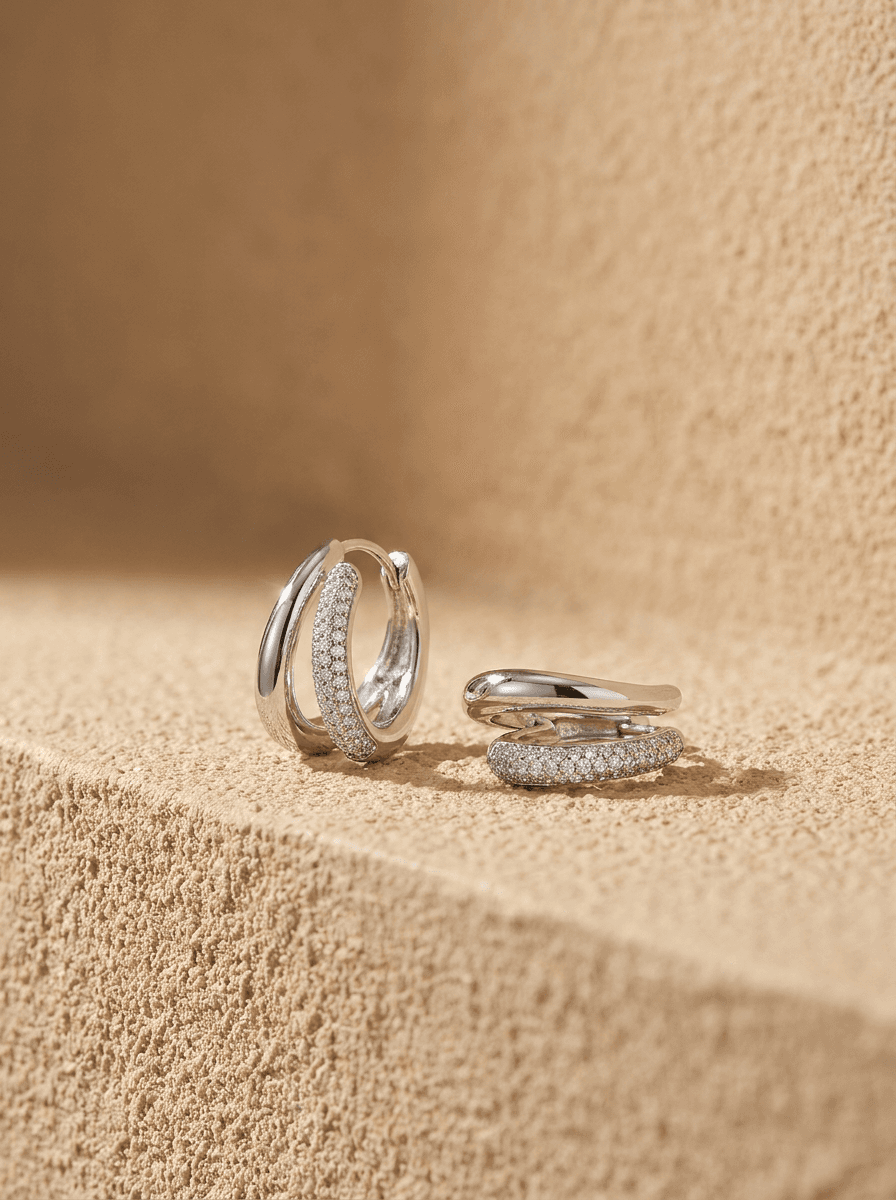 Old-Money Statement Earrings, earrings in  refined, view 3