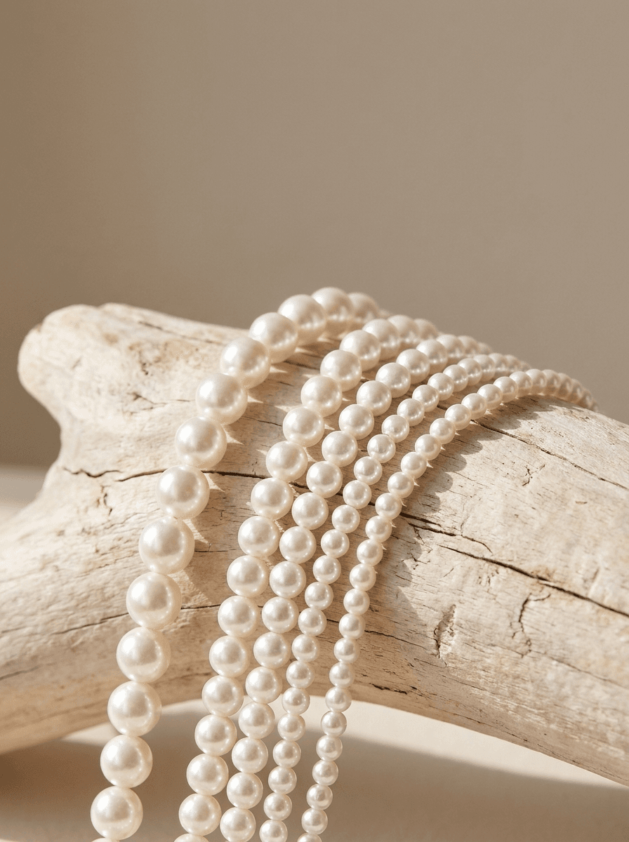 Pearl Magnetic Choker, necklaces in Pearls, magnetic clasp, view 3