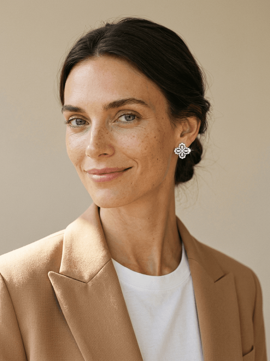 Sparkling Clover Studs, earrings in  everyday
