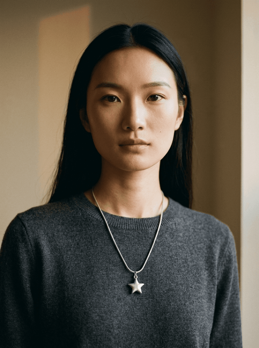 Star Pendant Necklace, necklaces in metal